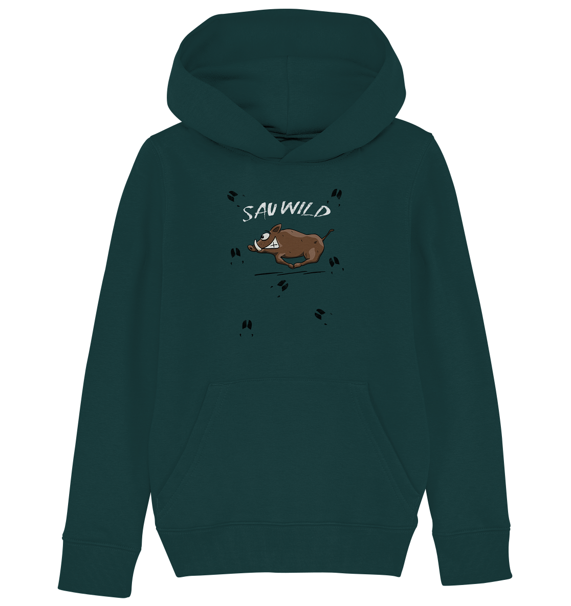 Sauwild wilde Sau | Wildschwein Keiler - Kids Organic Hoodie