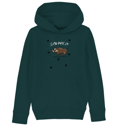 Sauwild wilde Sau | Wildschwein Keiler - Kids Organic Hoodie