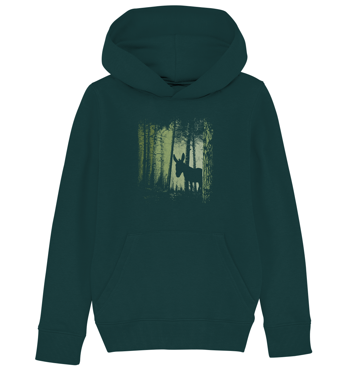 Esel im Zwielicht-Wald - Kids Organic Hoodie