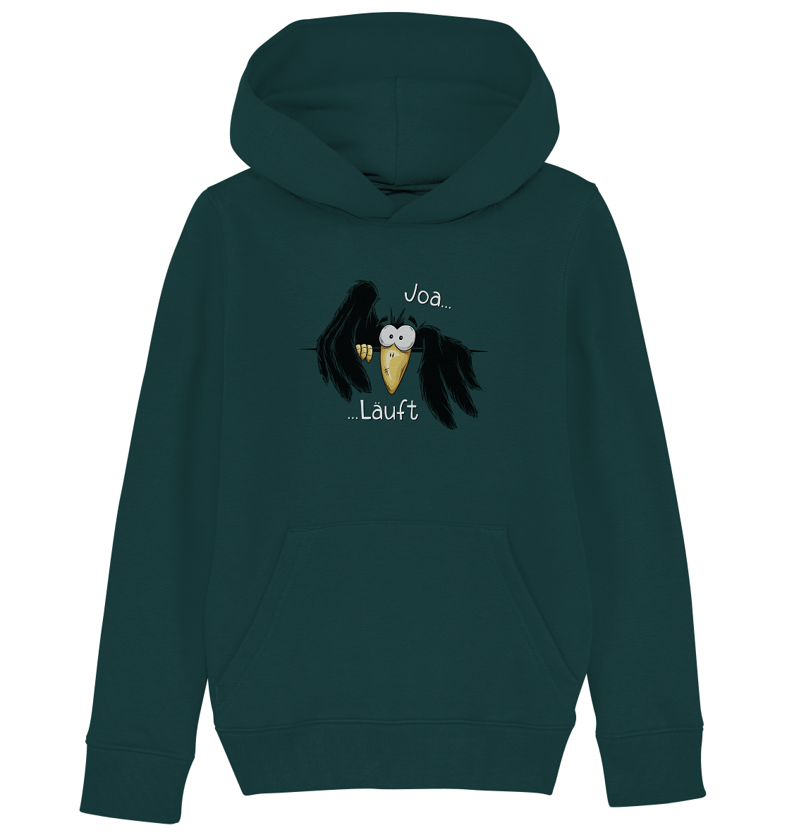 Joa Läuft Krähe gechillter Rabe - Kids Organic Hoodie