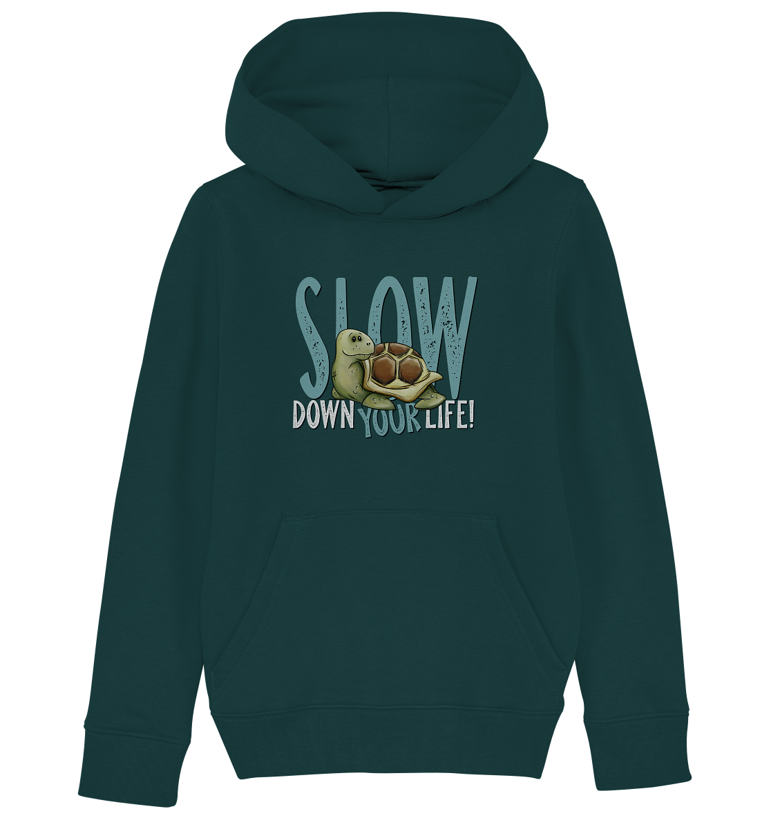 Slow Down Your Life Schildkröte - Kids Organic Hoodie