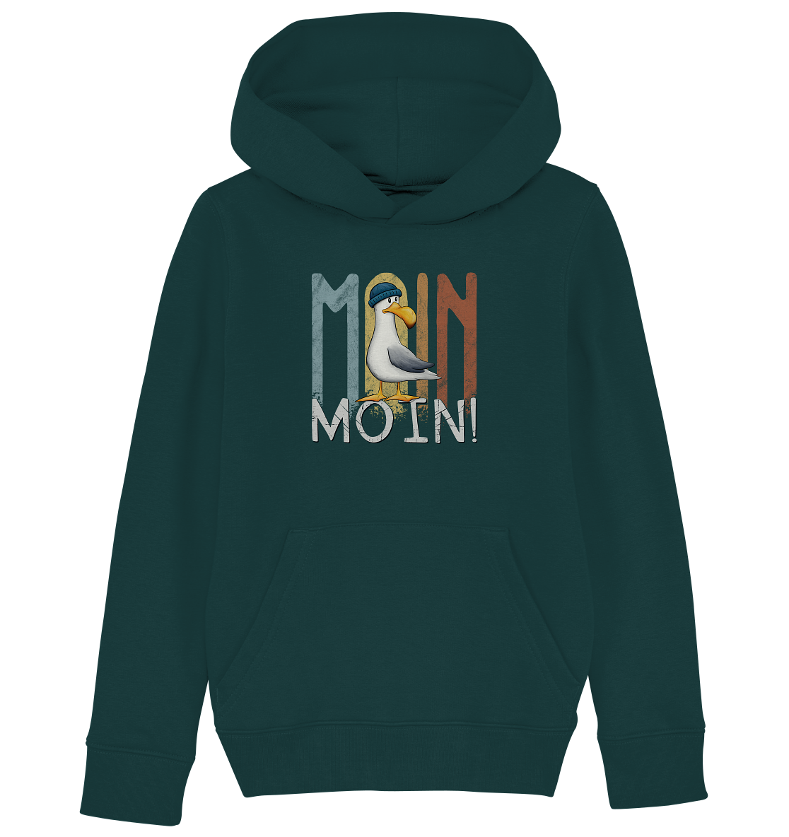 Moin Moin norddeutsche Möwe - Kids Organic Hoodie