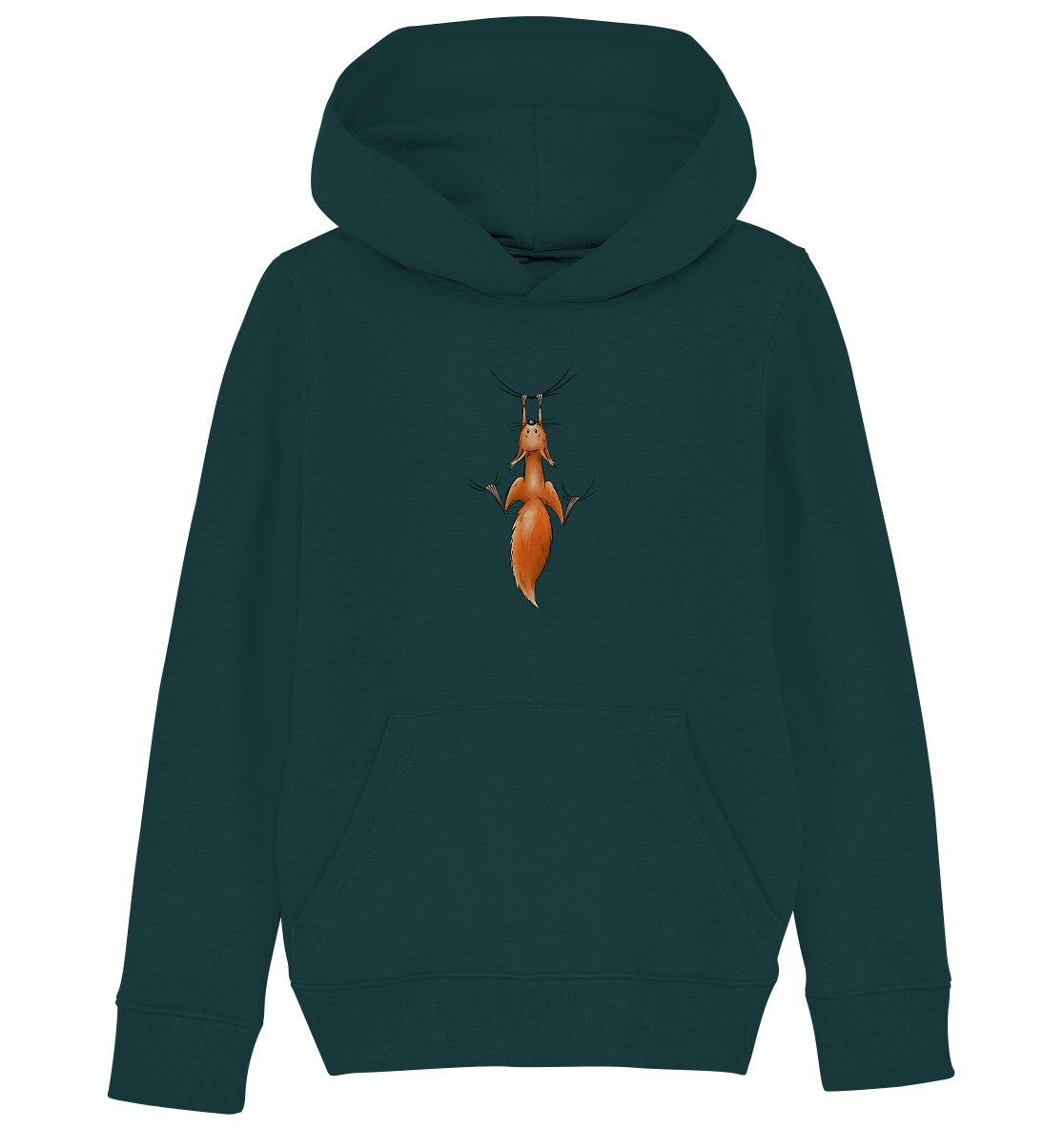 Rotes Eichhörnchen hängt ab - Kids Organic Hoodie