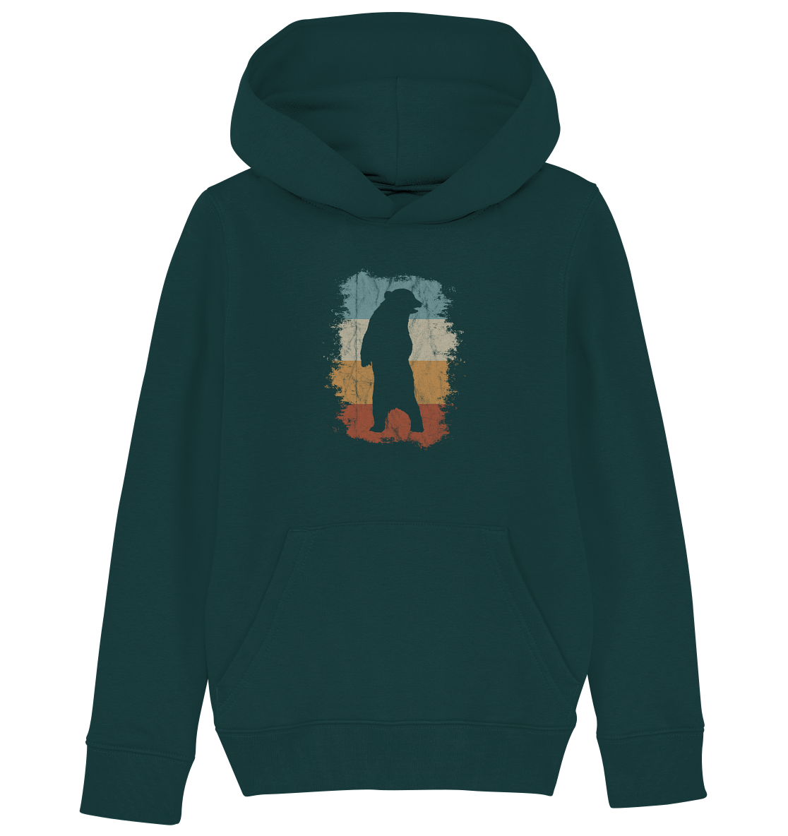 Retro Bären-Silhouette - Kids Organic Hoodie
