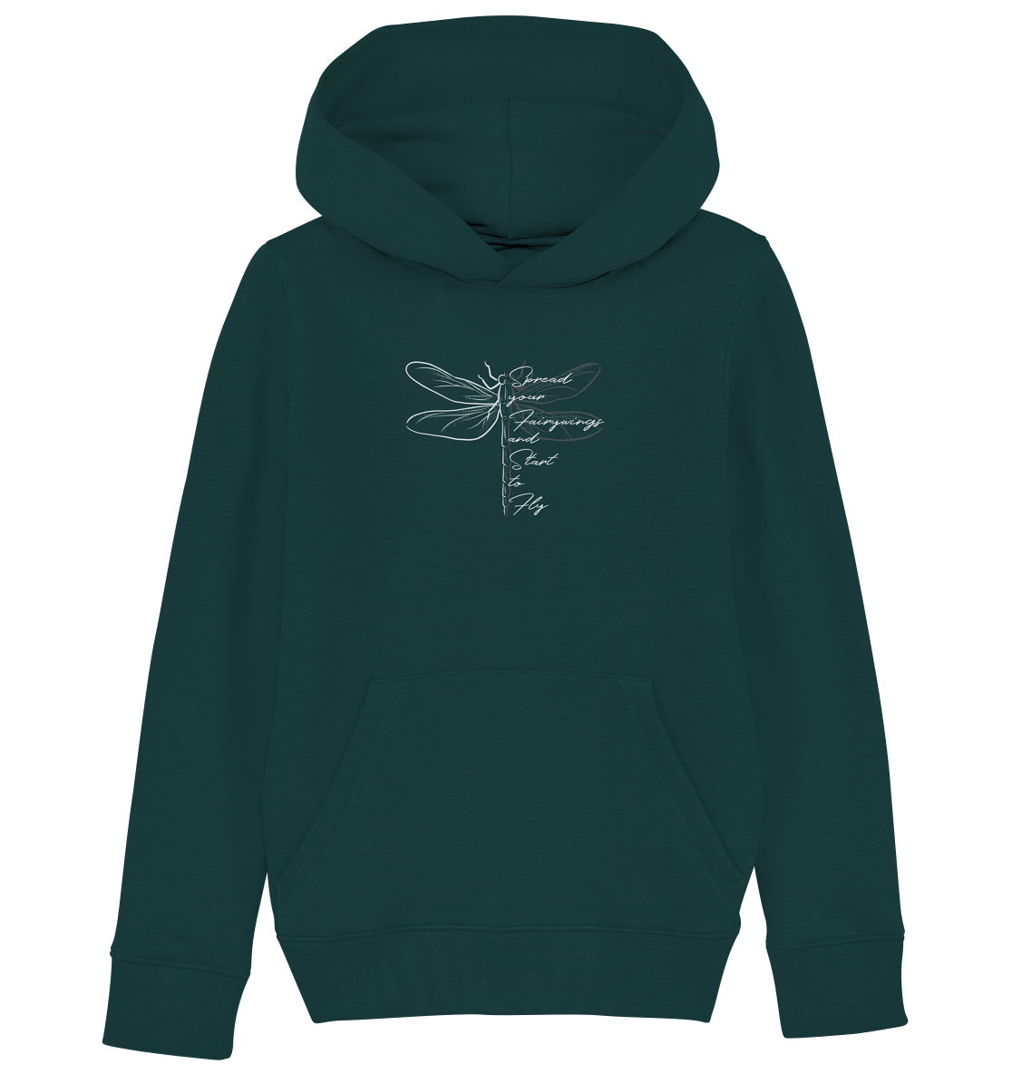Breite die Flügel aus und flieg los | Libelle - Kids Organic Hoodie