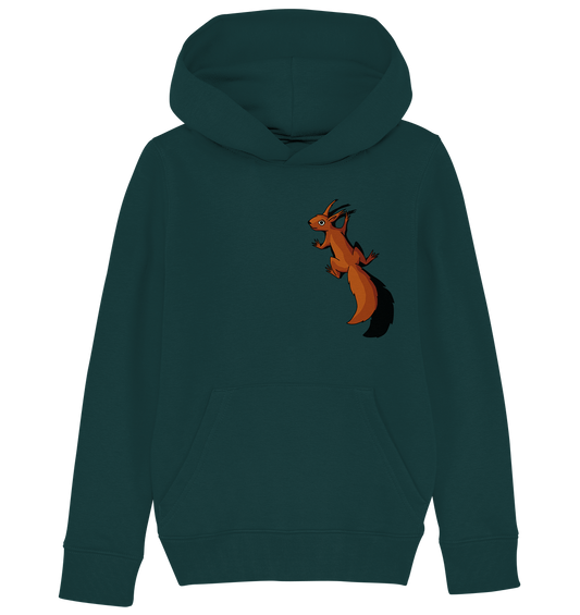 Süßes Eichhörnchen klettert - Kids Organic Hoodie