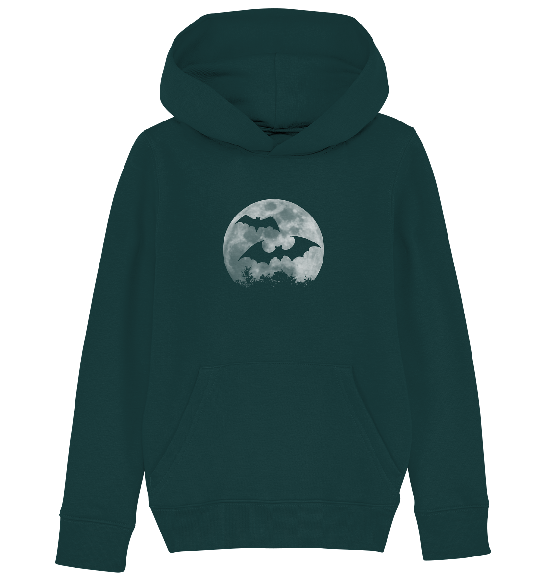 Fledermaus Silhouetten bei Vollmond - Kids Organic Hoodie
