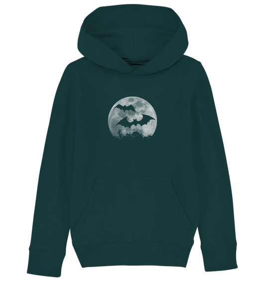 Fledermaus Silhouetten bei Vollmond - Kids Organic Hoodie