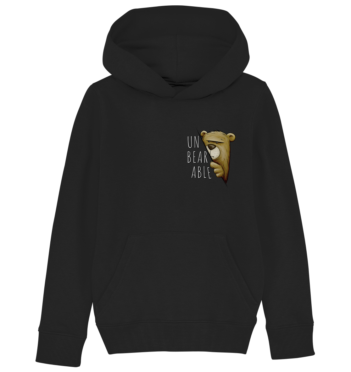 Unbearable – Unerträglich Bär - Kids Organic Hoodie