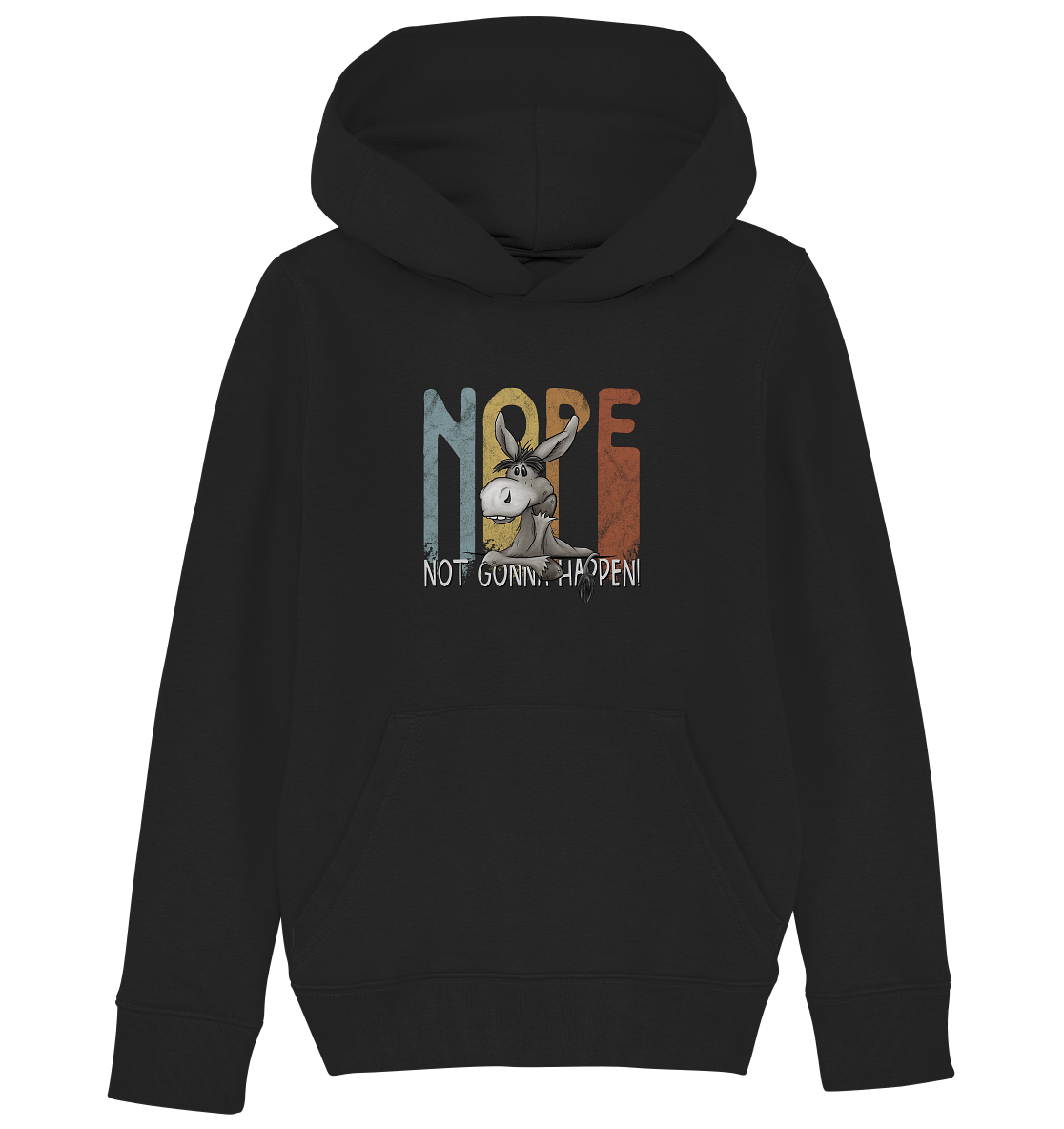 Nope | bockiger Esel - Kids Organic Hoodie