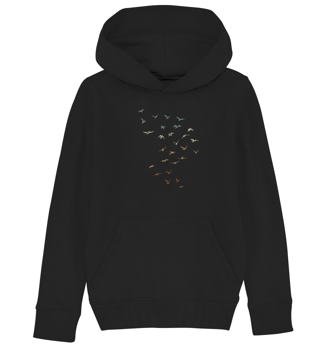 Retro Vogel Schwarm - Kids Organic Hoodie