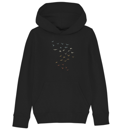 Retro Vogel Schwarm - Kids Organic Hoodie