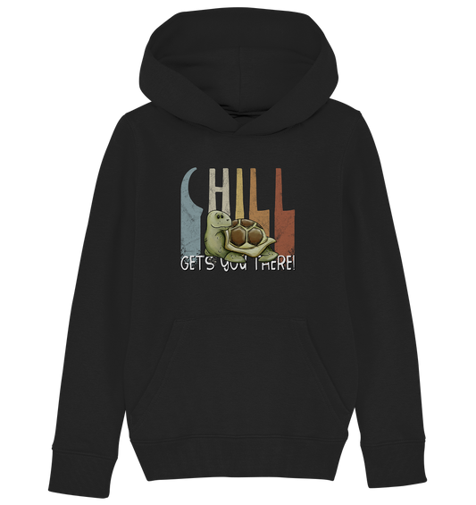 Gechillt gemütliche Schildkröte - Kids Organic Hoodie