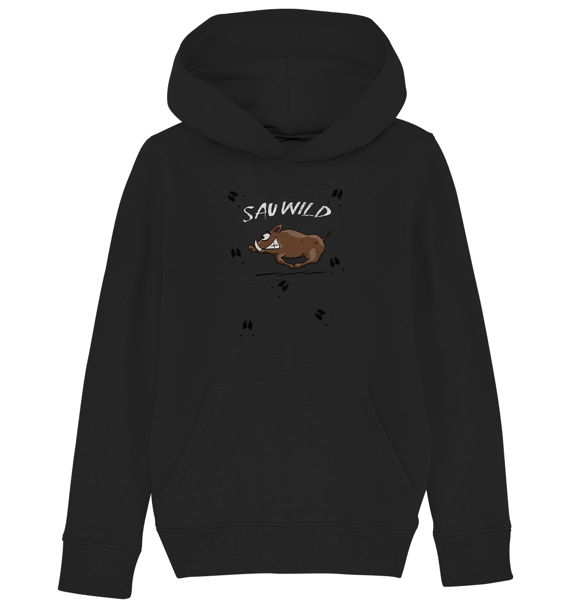 Sauwild wilde Sau | Wildschwein Keiler - Kids Organic Hoodie
