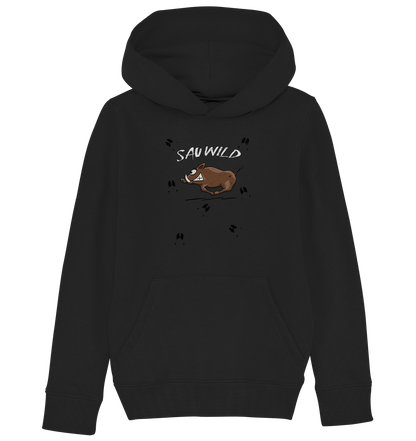 Sauwild wilde Sau | Wildschwein Keiler - Kids Organic Hoodie