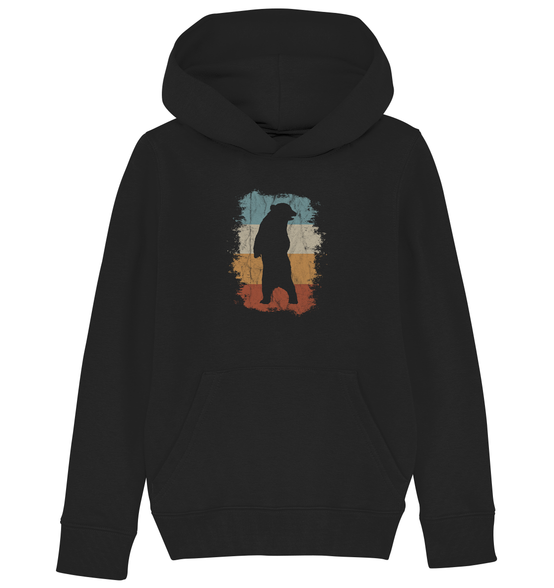 Retro Bären-Silhouette - Kids Organic Hoodie