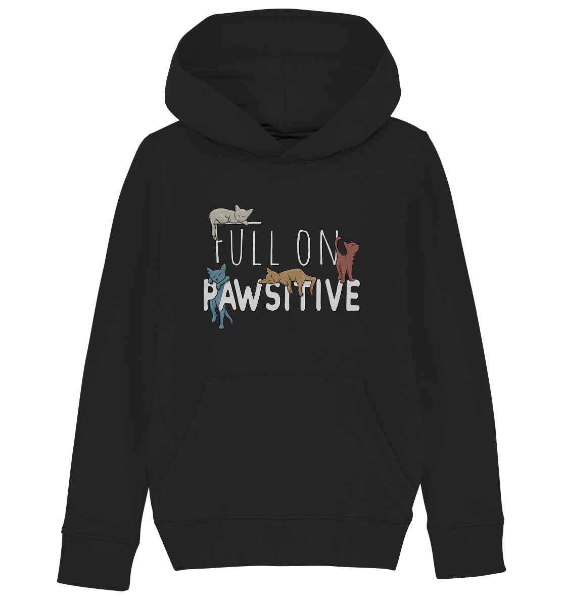 Full On Pawsitive! Gechillte Katzen - Kids Organic Hoodie