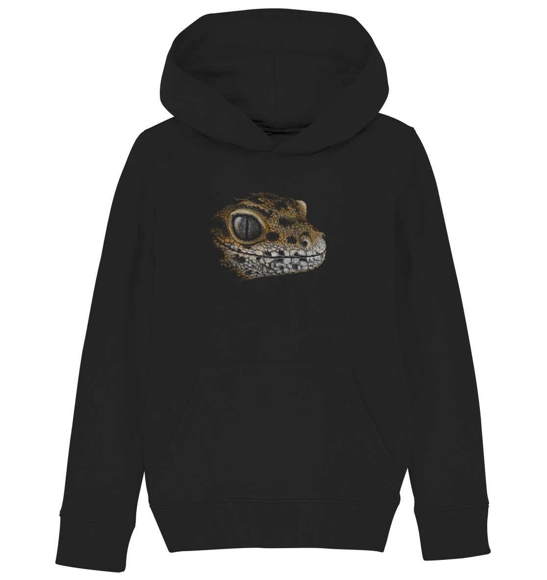 Leopard Gecko Skizze Kritzelkunst - Kids Organic Hoodie