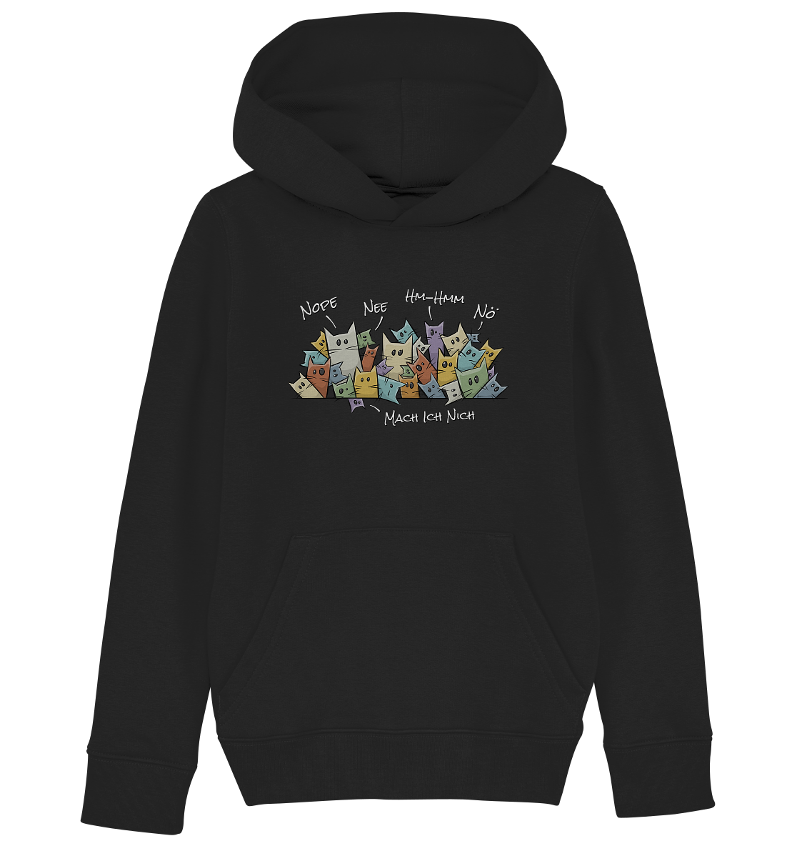 Nope, Nee, Nö Katzen - Kids Organic Hoodie