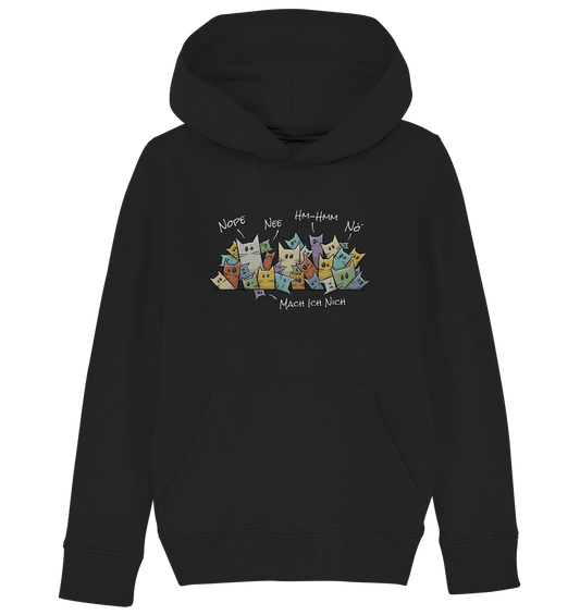 Nope, Nee, Nö Katzen - Kids Organic Hoodie