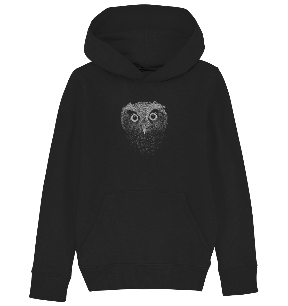 Eule Kritzelkunst Illustration - Kids Organic Hoodie