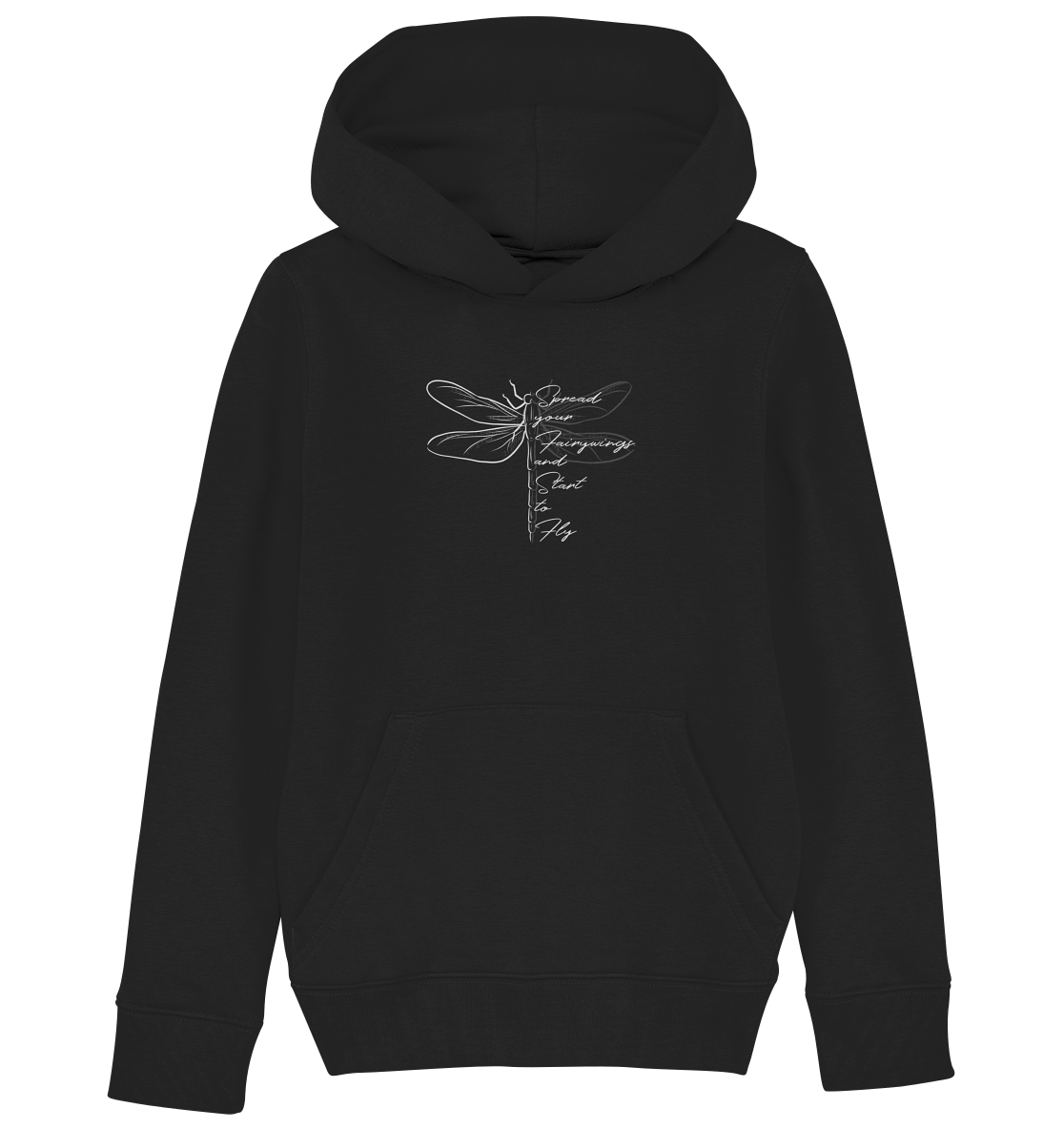 Breite die Flügel aus und flieg los | Libelle - Kids Organic Hoodie
