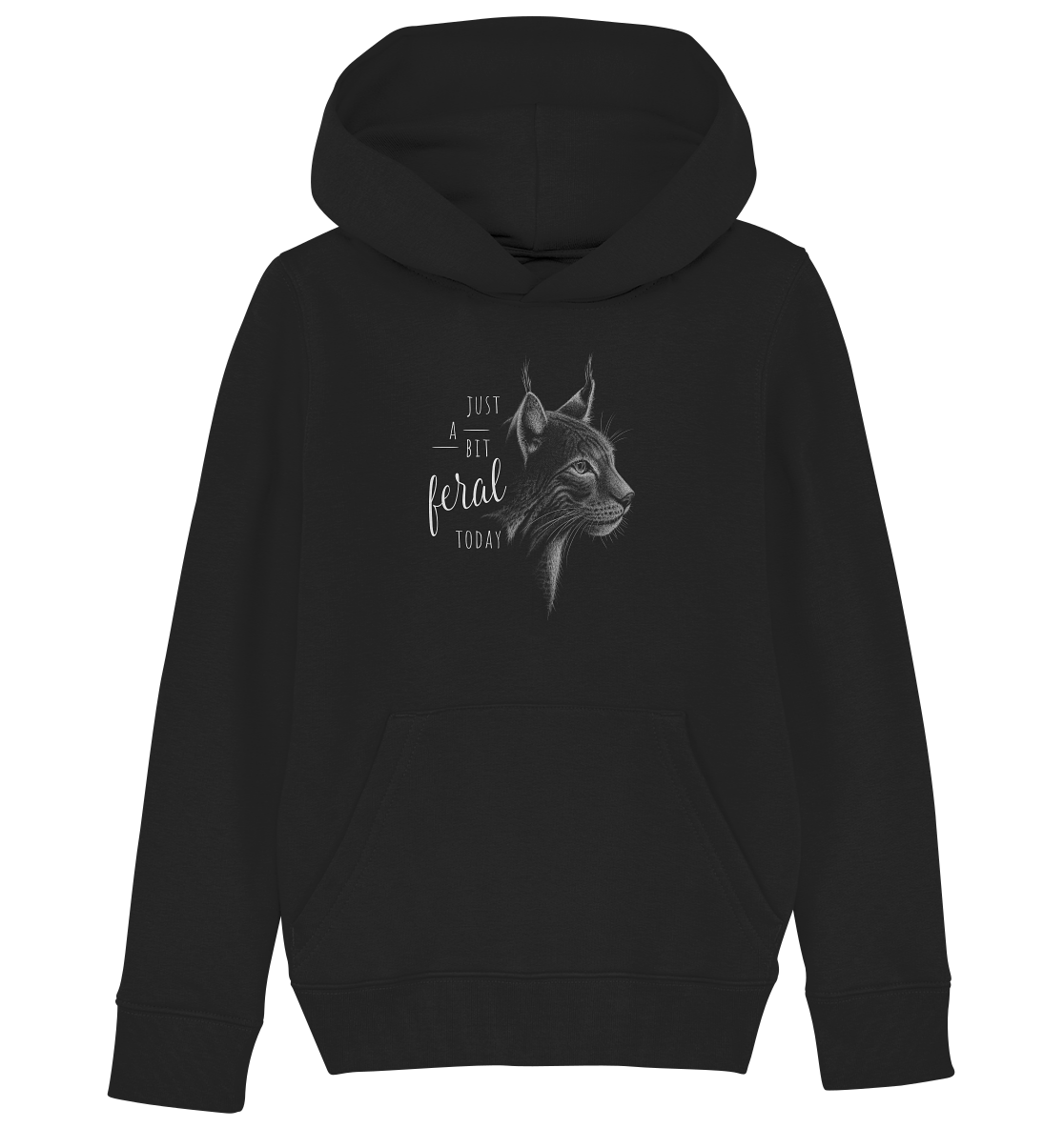 Just A Bit Feral Today! Wildkatze - Kids Organic Hoodie