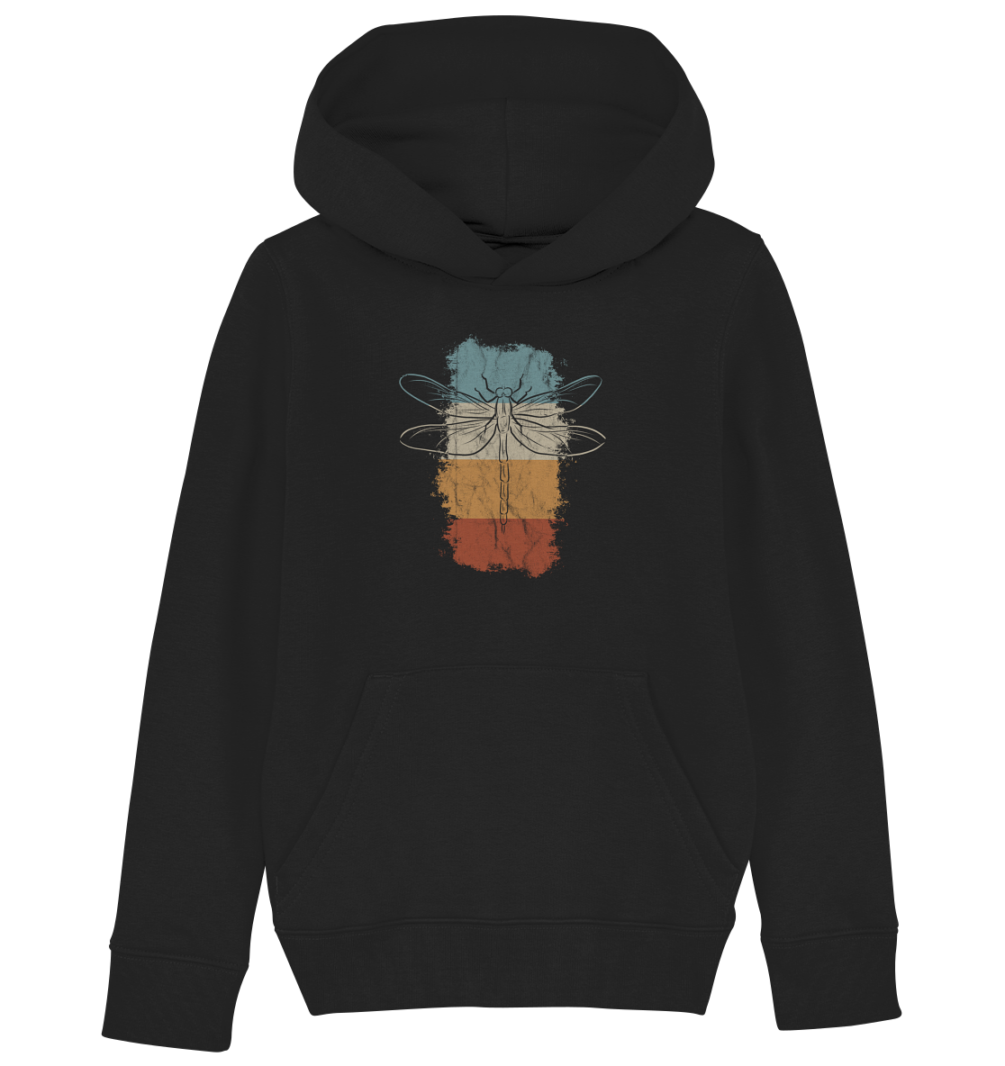 Retro Kunst Libelle | Vintage Dragonfly - Kids Organic Hoodie