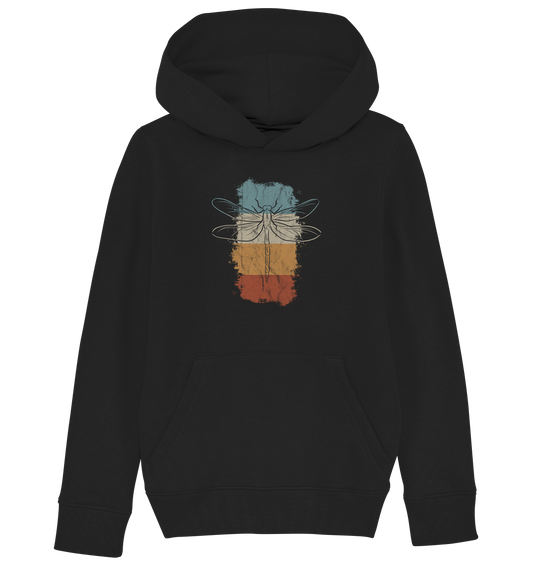Retro Kunst Libelle | Vintage Dragonfly - Kids Organic Hoodie