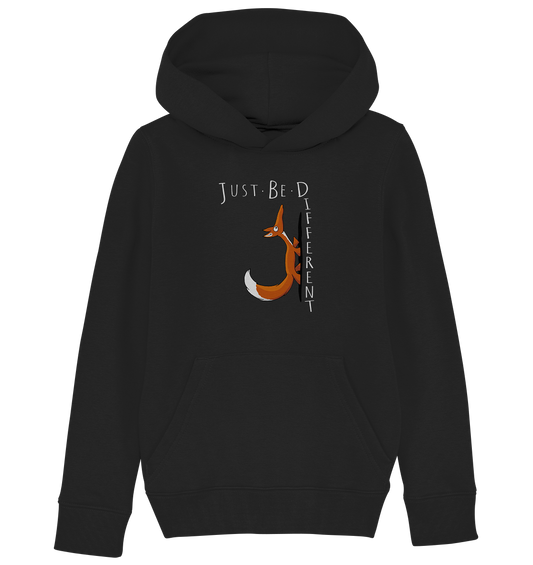 Just Be Different | Sei Anders, kleiner Fuchs - Kids Organic Hoodie