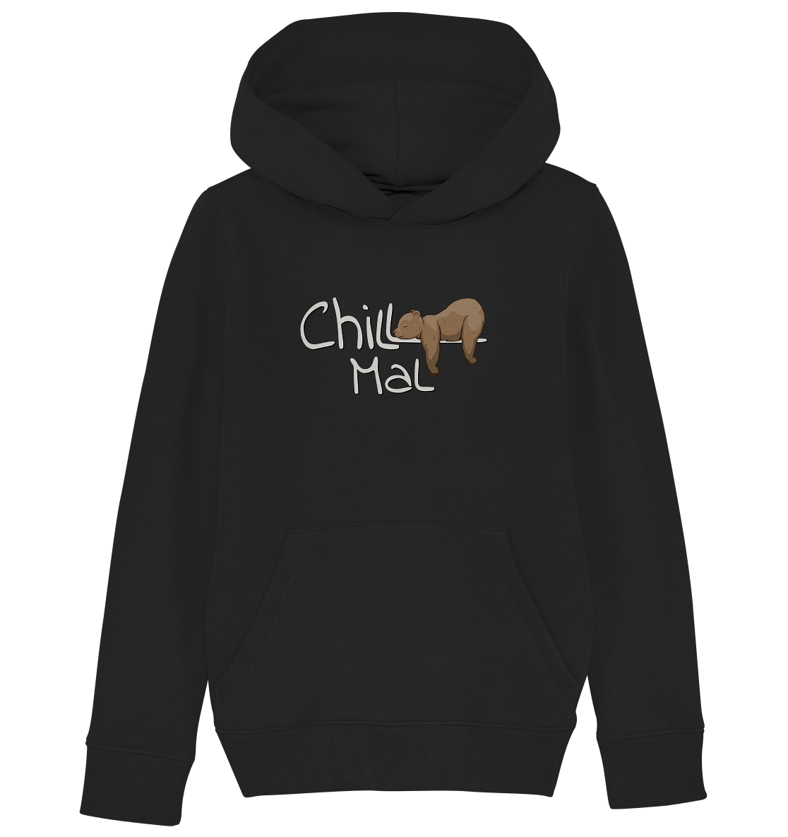 Chill Mal schläfriger Braunbär - Kids Organic Hoodie