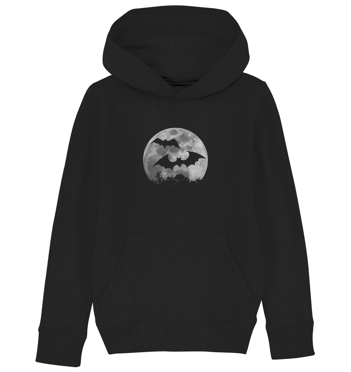 Fledermaus Silhouetten bei Vollmond - Kids Organic Hoodie