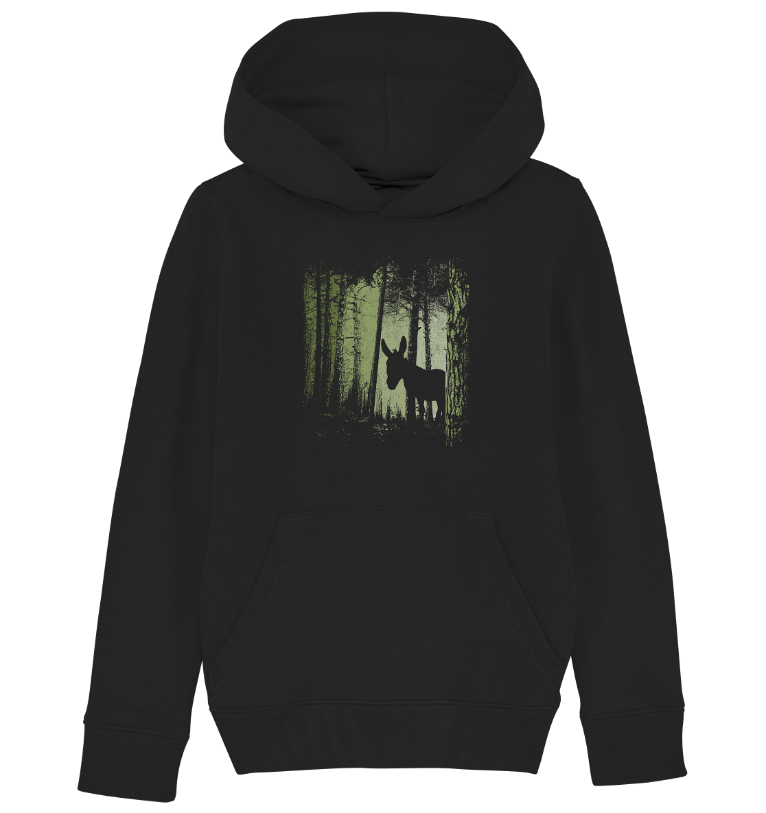 Esel im Zwielicht-Wald - Kids Organic Hoodie
