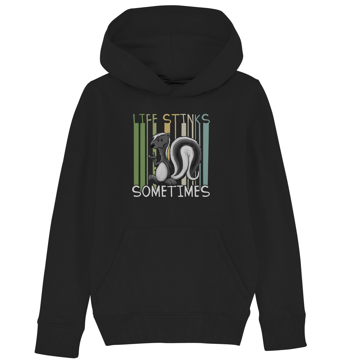 Life Stinks Sometimes Stinktier Weisheit - Kids Organic Hoodie