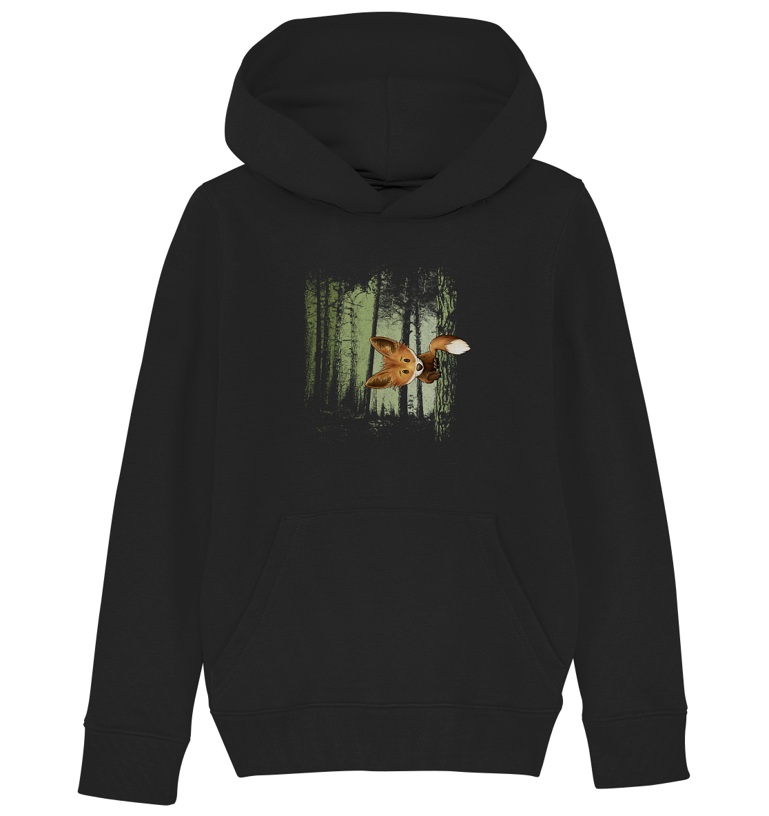 Fuchs im Zwielicht-Wald - Kids Organic Hoodie