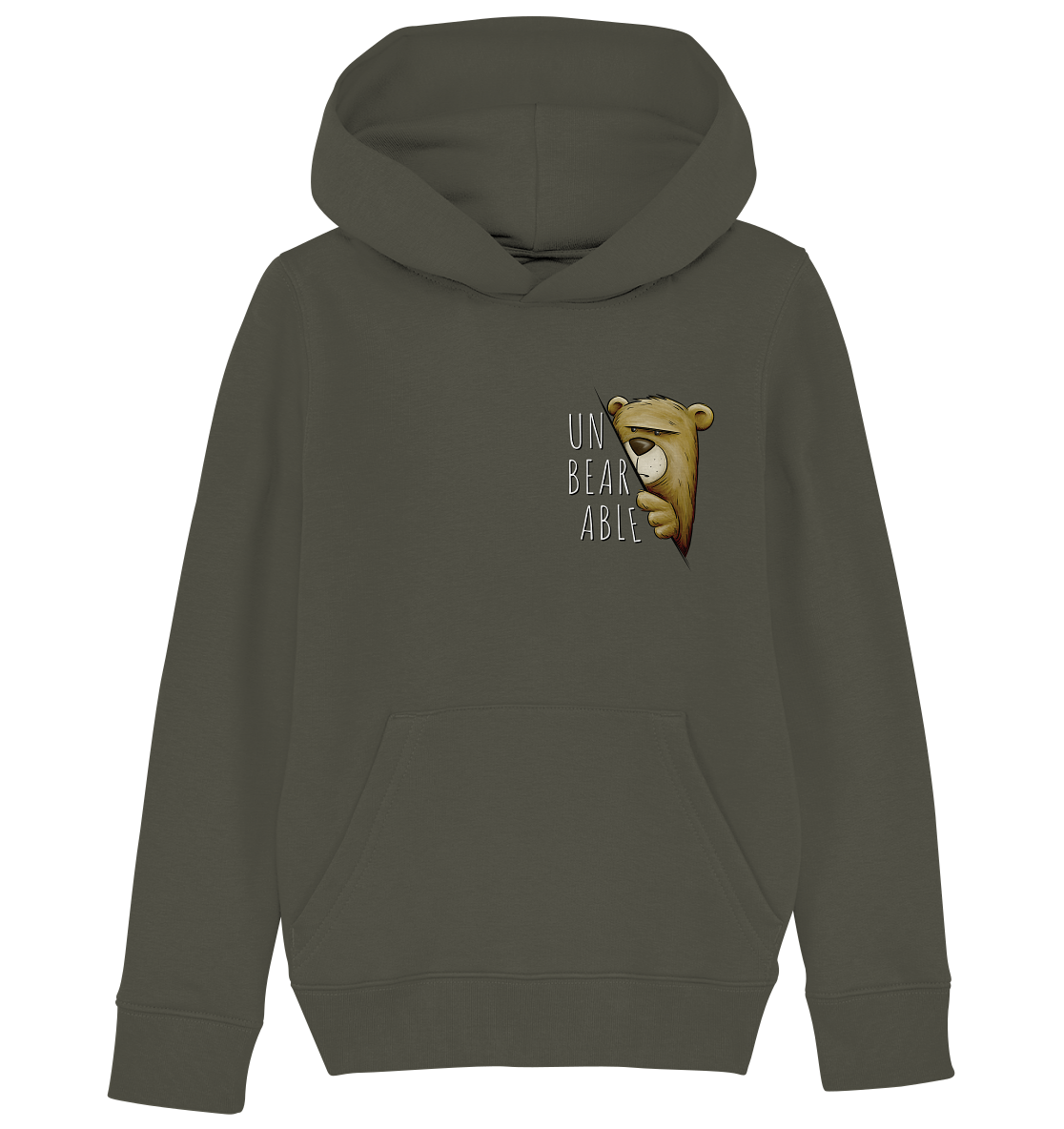 Unbearable – Unerträglich Bär - Kids Organic Hoodie