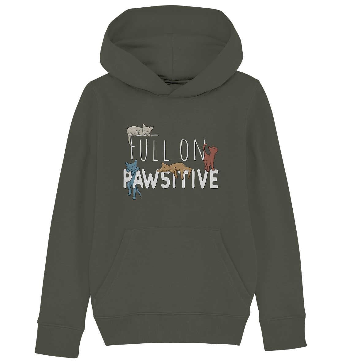 Full On Pawsitive! Gechillte Katzen - Kids Organic Hoodie