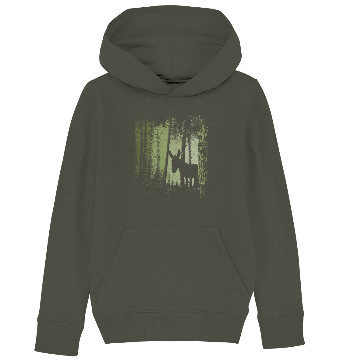 Esel im Zwielicht-Wald - Kids Organic Hoodie