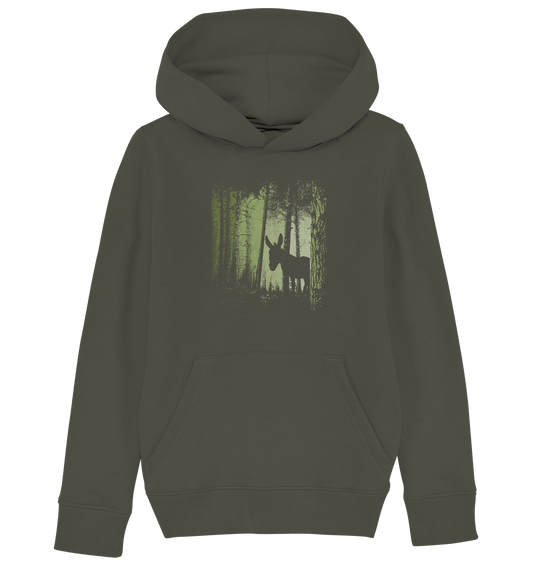 Esel im Zwielicht-Wald - Kids Organic Hoodie