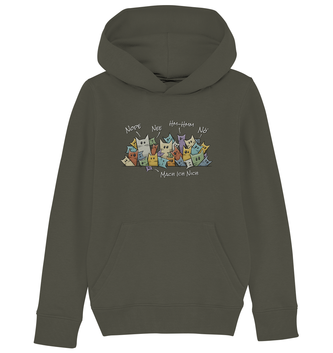 Nope, Nee, Nö Katzen - Kids Organic Hoodie