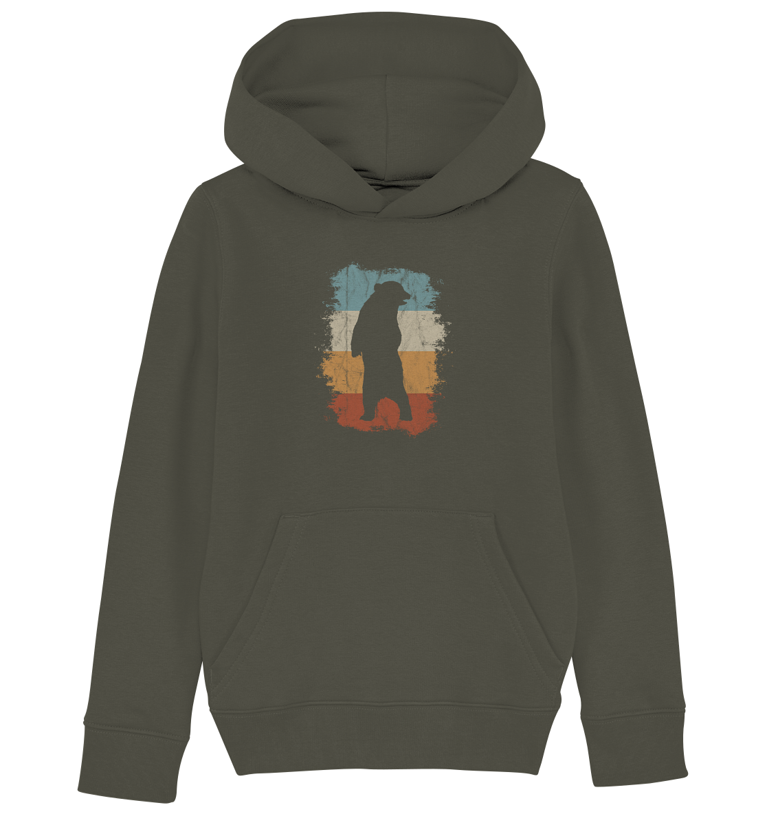 Retro Bären-Silhouette - Kids Organic Hoodie