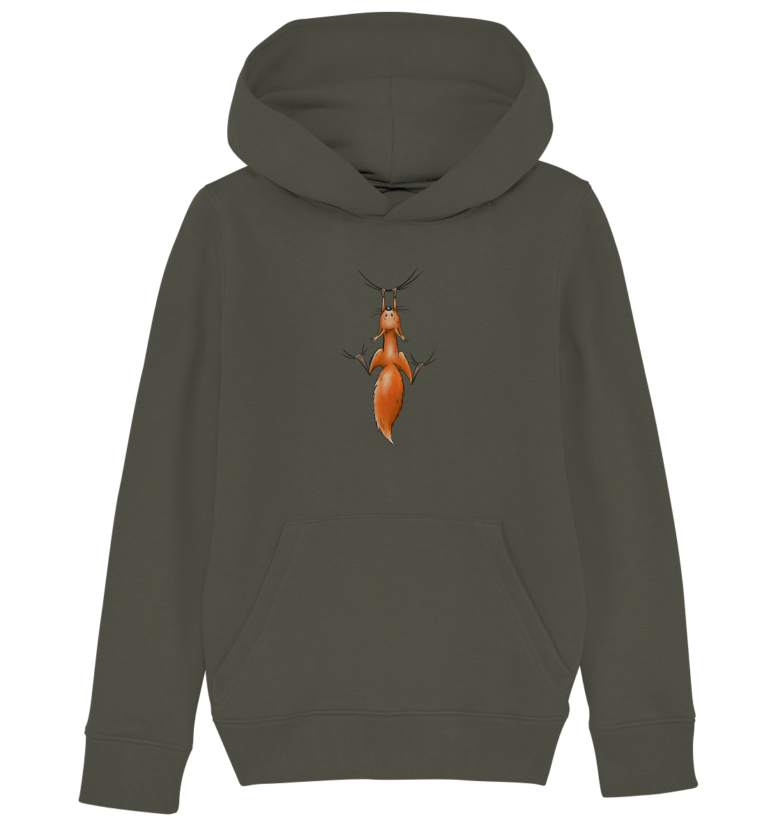 Rotes Eichhörnchen hängt ab - Kids Organic Hoodie