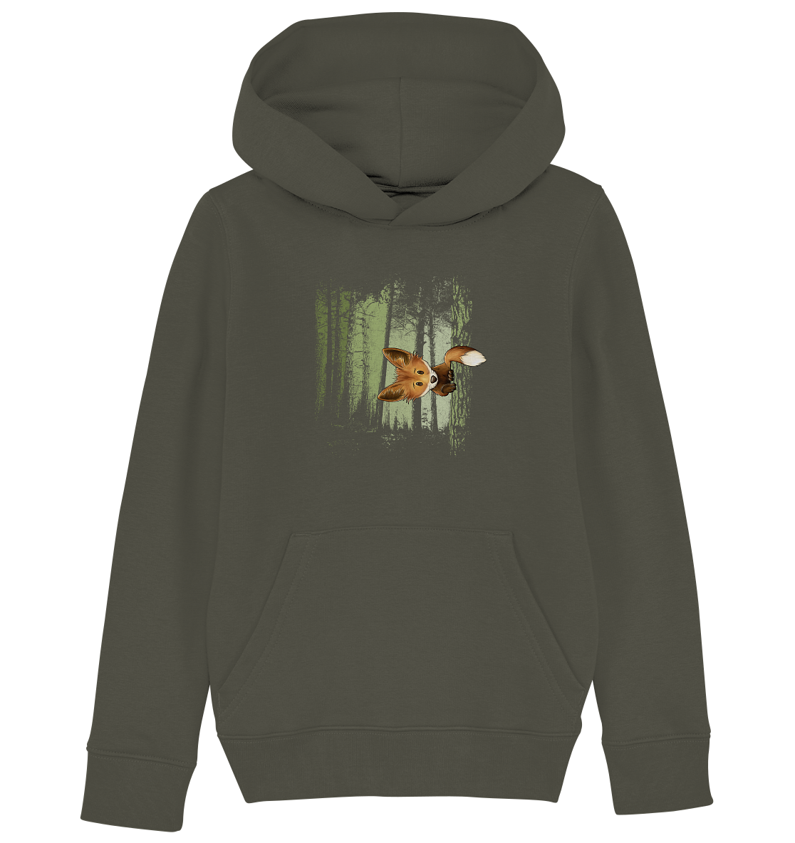 Fuchs im Zwielicht-Wald - Kids Organic Hoodie