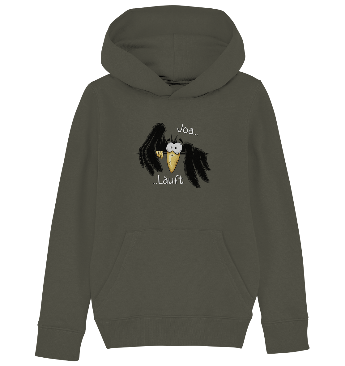 Joa Läuft Krähe gechillter Rabe - Kids Organic Hoodie