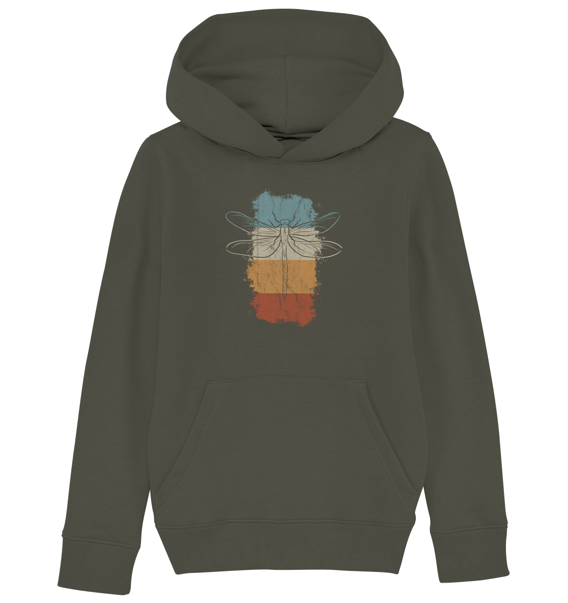 Retro Kunst Libelle | Vintage Dragonfly - Kids Organic Hoodie