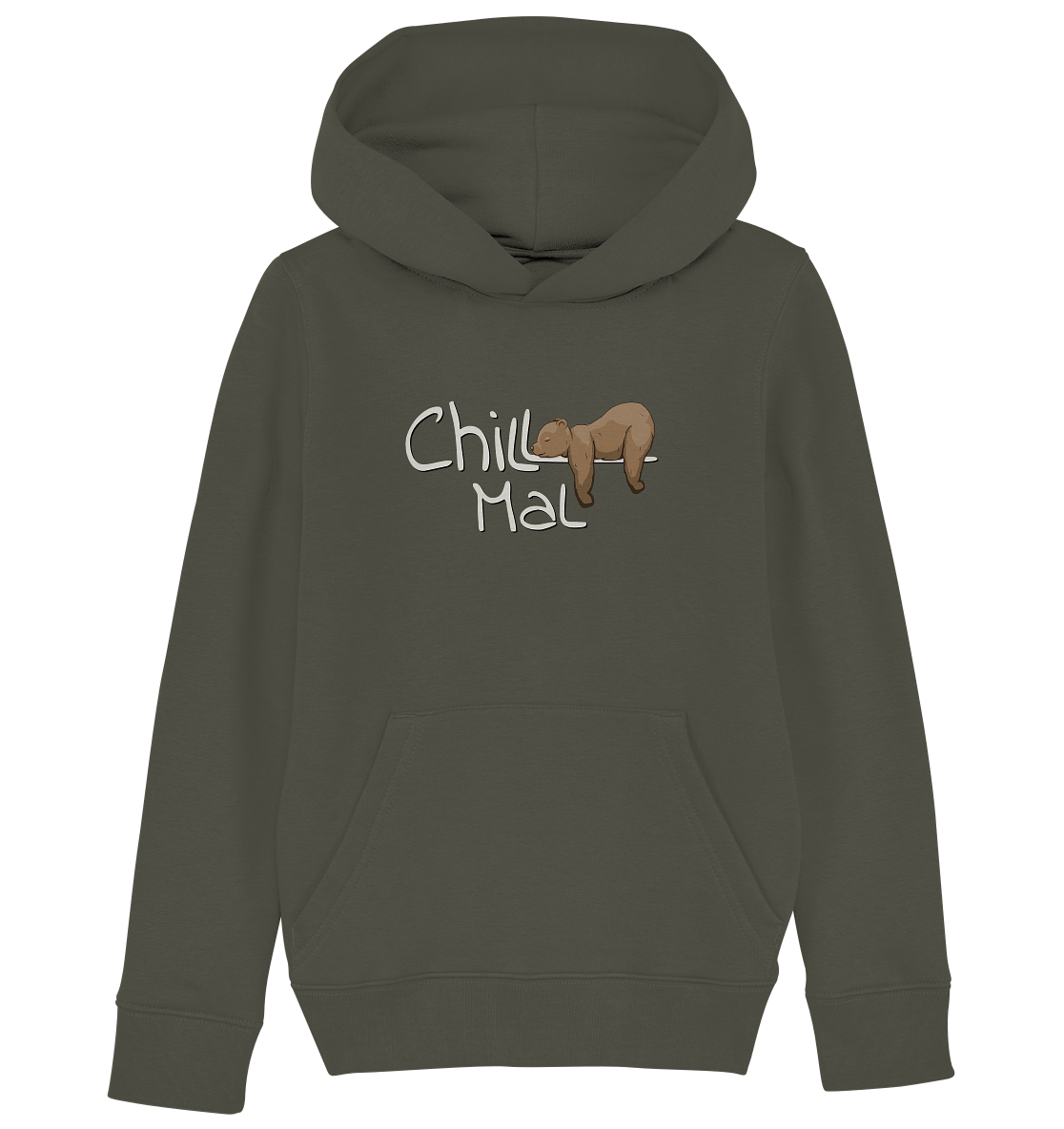 Chill Mal schläfriger Braunbär - Kids Organic Hoodie