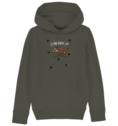 Sauwild wilde Sau | Wildschwein Keiler - Kids Organic Hoodie