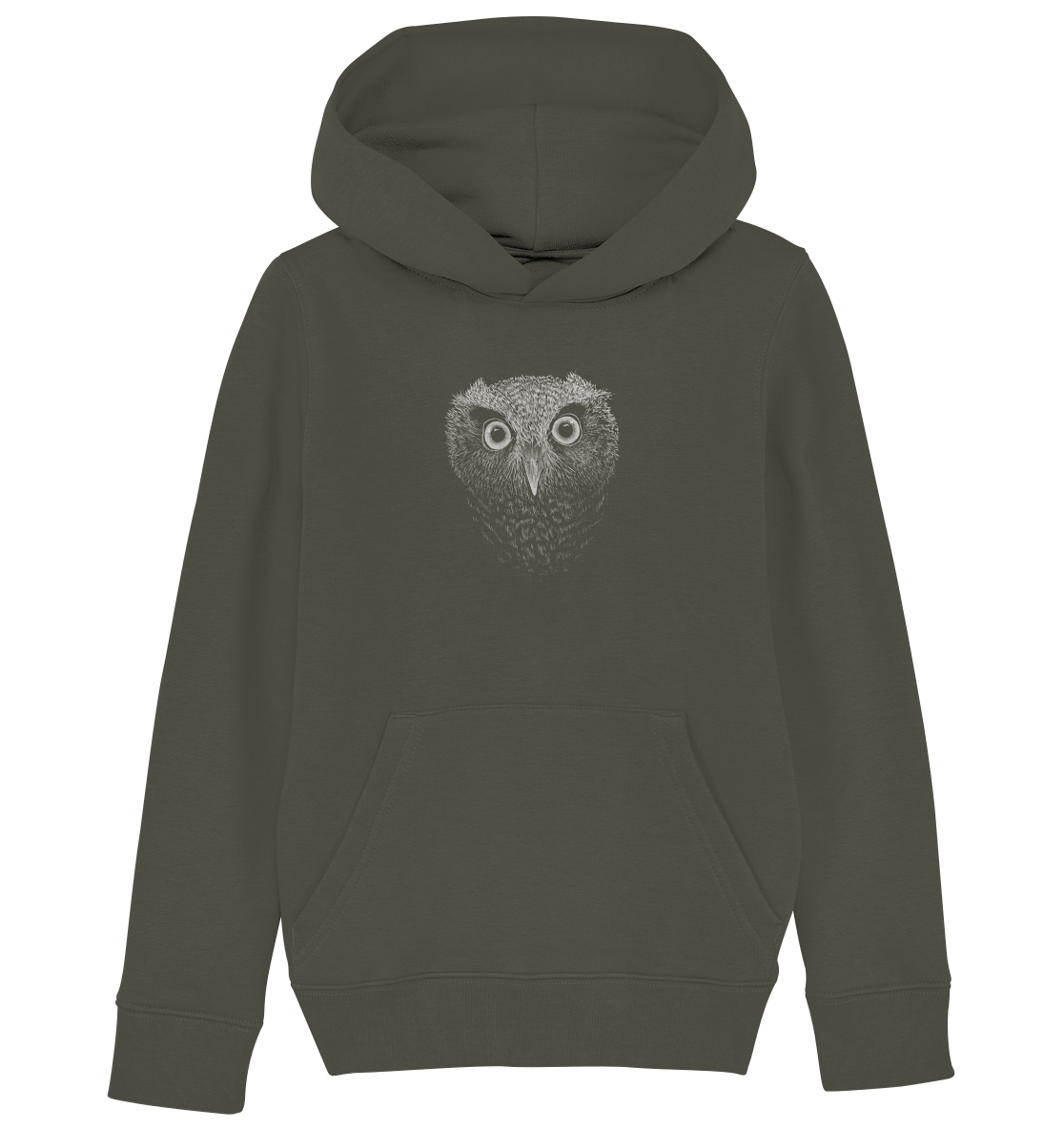 Eule Kritzelkunst Illustration - Kids Organic Hoodie