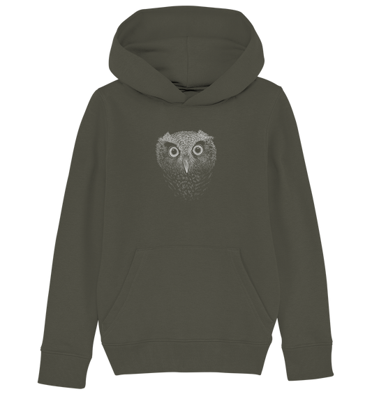 Eule Kritzelkunst Illustration - Kids Organic Hoodie