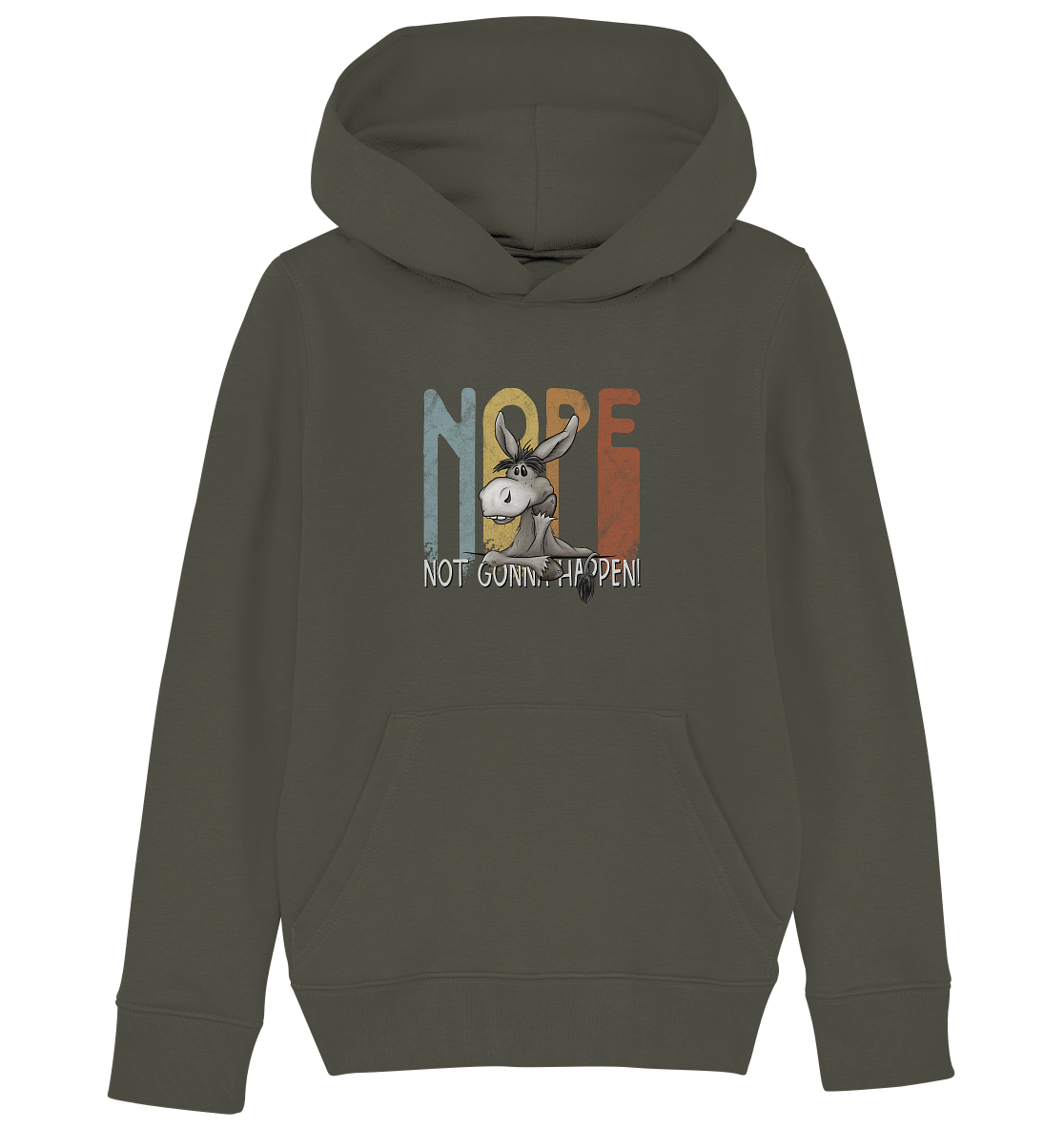 Nope | bockiger Esel - Kids Organic Hoodie